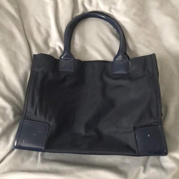 Navy blue authentic Tory Burch Ella  tote - Picture 3 of 8